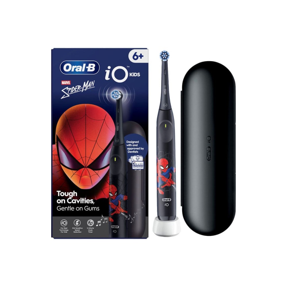 Oral B iO Kids Marvel Spiderman Ηλεκτρική Οδοντόβουρτσα για Παιδιά 6+ Ετών & 1 Κεφαλή Οδοντόβουρτσας & 1 Θήκη Ταξιδίου